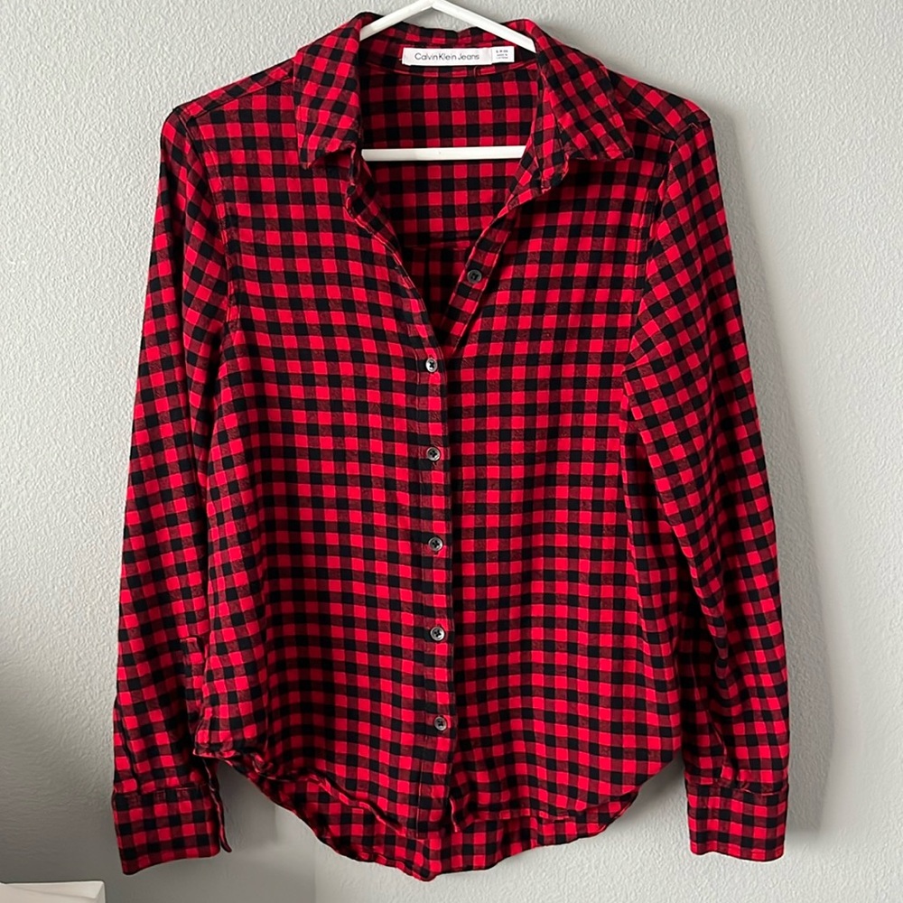 Calvin Klein Jeans Flannel Shirt Small NWOT